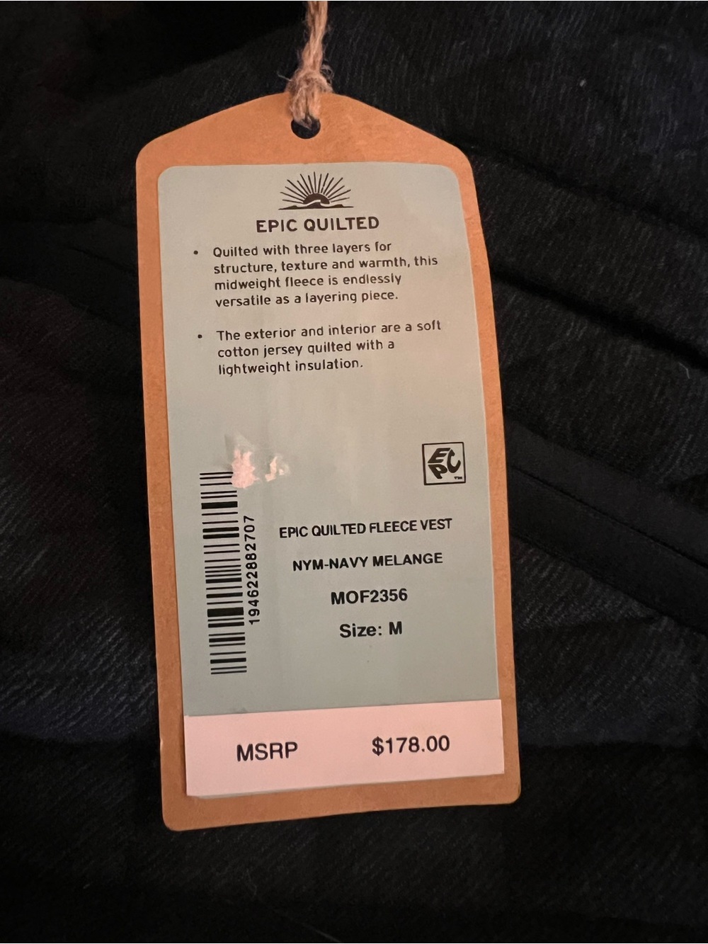 Faherty Epic Quilted Fleece Vest - Picture 8 of 9